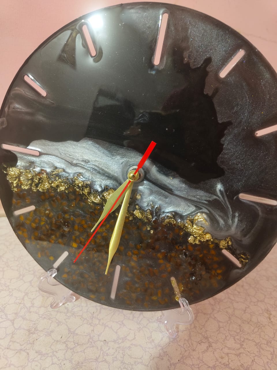 ✨ Luxury Handmade Resin Wall Clock – Customizable Just for You ✨10 Inches