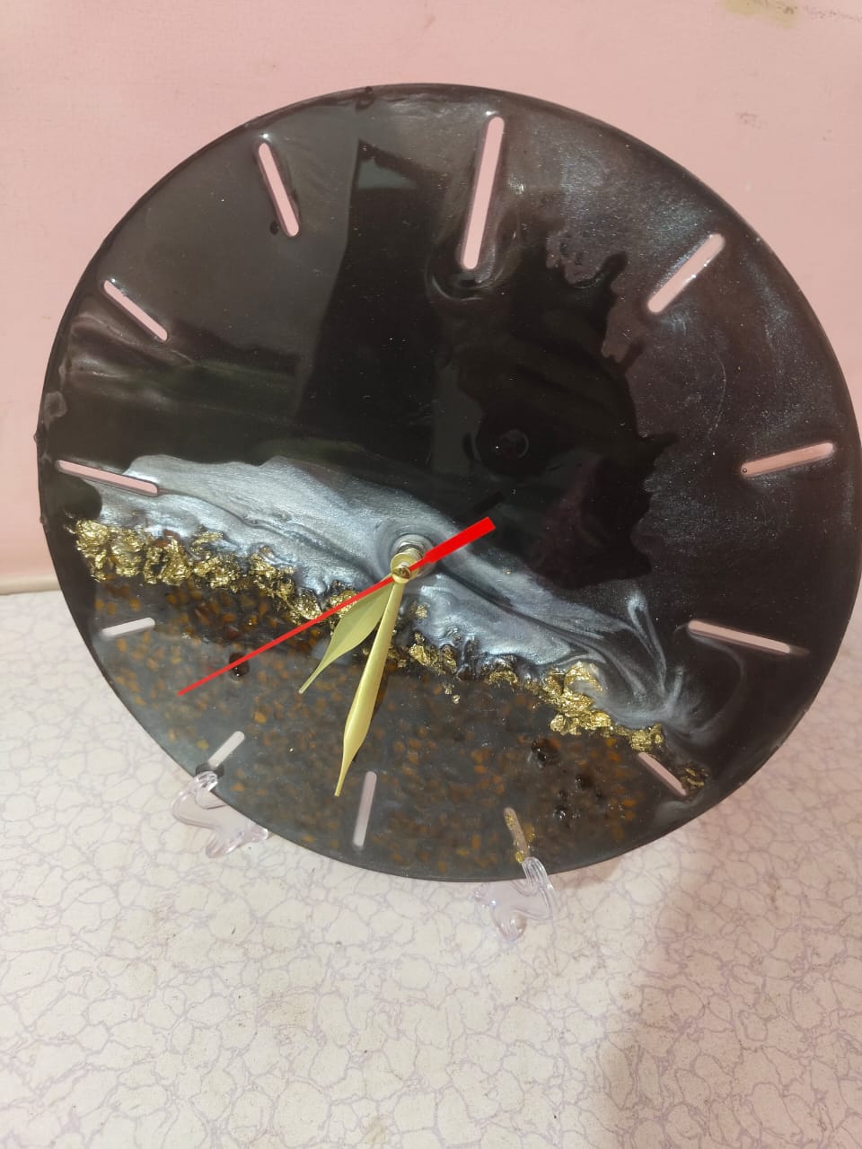 ✨ Luxury Handmade Resin Wall Clock – Customizable Just for You ✨10 Inches
