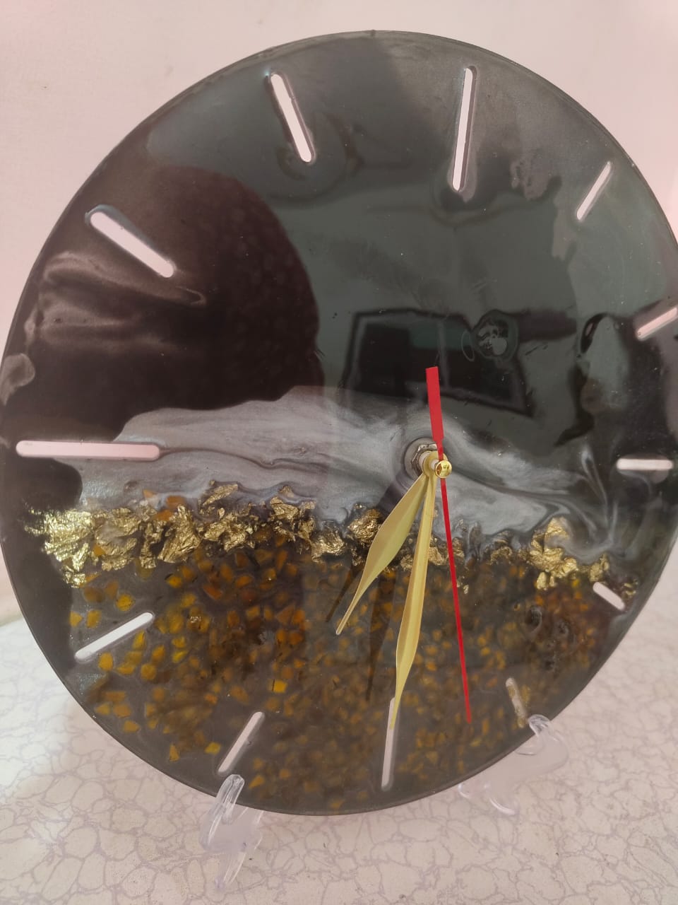 ✨ Luxury Handmade Resin Wall Clock – Customizable Just for You ✨10 Inches